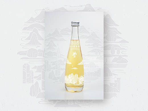 插画设计-江南米酒“山丘”主题插画设计
