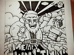 黑白线描装饰