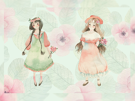 少女的花園（個(gè)人主頁(yè)-ZMjI4ODM5MjA=） - 商業(yè)插畫 - 站酷設(shè)計(jì)師潘璕原創(chuàng)素材 - 站酷ZCOOL