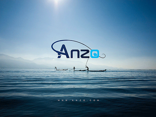 渔具品牌logo设计|Anzo品牌形象设计