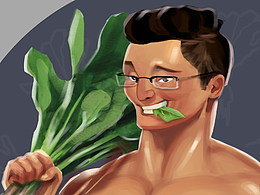 多吃菠菜長得壯！