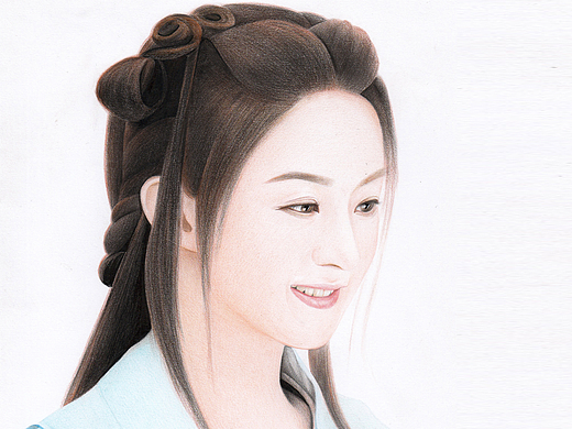 楚乔传 赵丽颖 彩铅人物画 古装美女