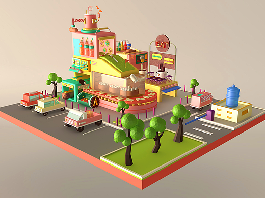 C4D-美食每刻
