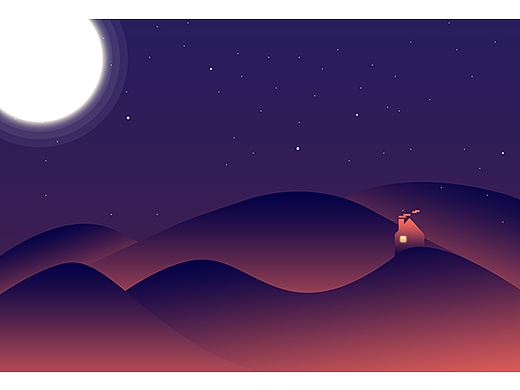 渐变插画