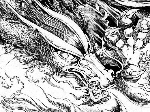 《钟馗传奇》漫画选页及绘制过程图