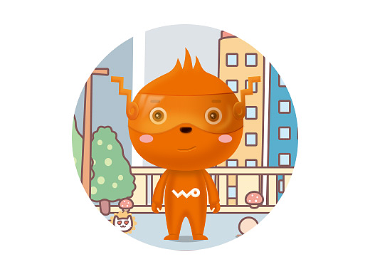 中国联通“沃”品牌卡通形象设计—沃仔