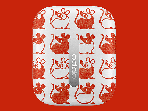 OPPO Enco Free耳機(jī)套—瑞鼠圖案（個人主頁-ZNDIwNjU3NDA=） - 圖案 - 站酷設(shè)計師金色的大米原創(chuàng)素材 - 站酷ZCOOL
