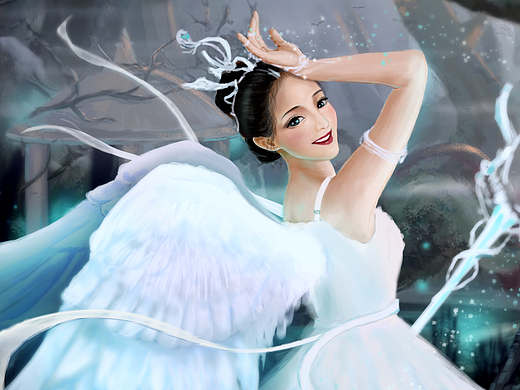 手绘练习-丛林丽影