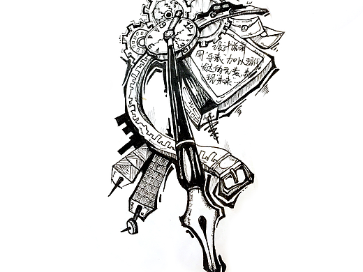 黑白插画