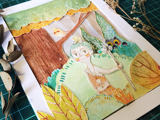 剪贴小画--森林里