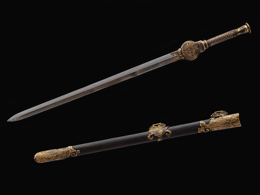 武家刀剑--羽毛纹定业剑（个人主页-ZMjMwMDUzNjg=） - 工艺品设计 - 站酷设计师武家剑铺原创素材 - 站酷ZCOOL