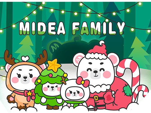 我心中最萌最可愛的美的一家人（個(gè)人主頁-ZNDE0OTI4NjQ=） - IP形象 - 站酷設(shè)計(jì)師scale2012原創(chuàng)素材 - 站酷ZCOOL