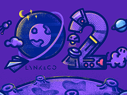 粗边平面插画研究改造为噪点面