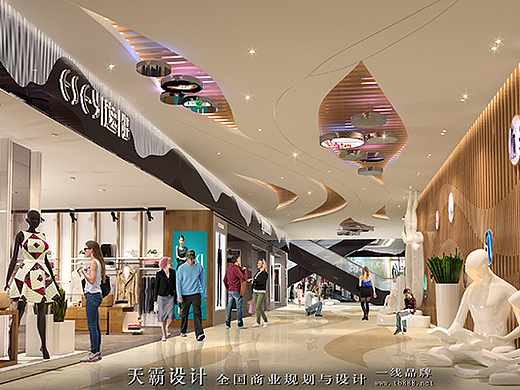 与兰州商业空间装修设计的客户分享广东天霸设计效果图
