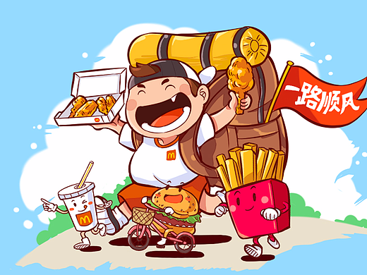 麦当劳辣鸡翅海报