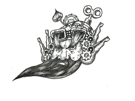 机械门神（个人主页-ZMjM2ODUwNjQ=） - 艺术插画 - 站酷设计师吴童谨哲原创素材 - 站酷ZCOOL