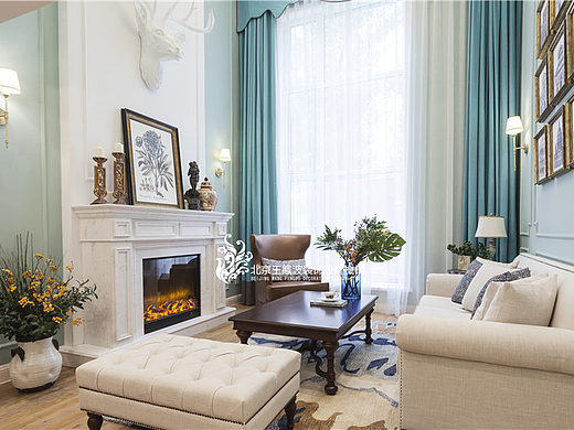 闻都世界城样板房设计传统美式别墅设计120平