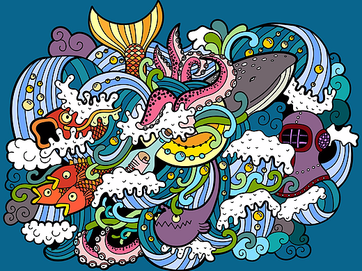 手绘填色集（个人主页-ZMjMyMTI3MDQ=） - 创作习作 - 站酷设计师叫我女皇大人原创素材 - 站酷ZCOOL