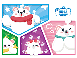 Midea Family熊小美一家Q版设计--So Q！！