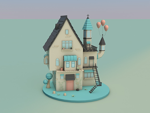 c4d小屋建模練習(xí)（個(gè)人主頁-ZMjI3MzA1NTY=） - 建筑/空間 - 站酷設(shè)計(jì)師1健仔1原創(chuàng)素材 - 站酷ZCOOL