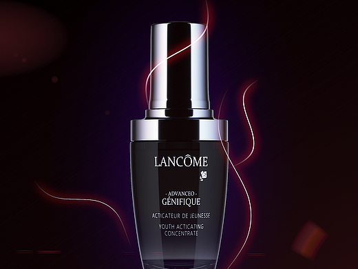 兰蔻小黑瓶渲染教程作品