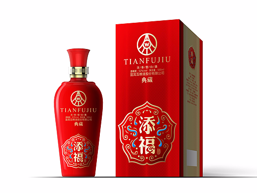 一些酒包装设计3-添福典藏和老窖原液