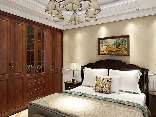 中户型美式全屋衣柜