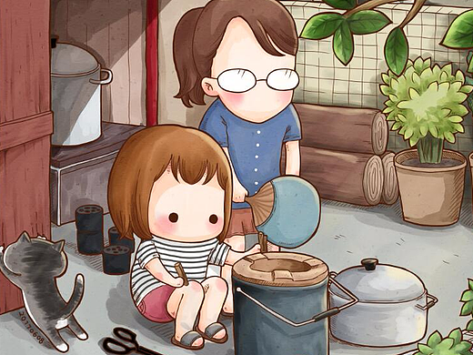 小時候(第1組)（個人主頁-ZMjIzMzU5MDg=） - 藝術(shù)插畫 - 站酷設(shè)計師貧窮人原創(chuàng)素材 - 站酷ZCOOL