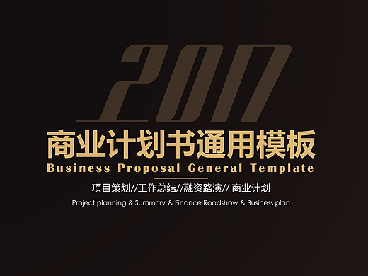 【赢战职场】黑金高端商业计划书通用模板01