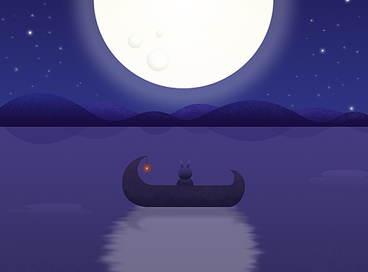 秋·思念 中秋主题插画