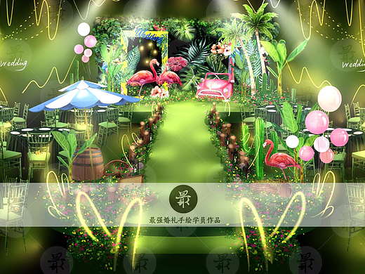 【婚礼手绘】电脑手绘—零基础学员作品