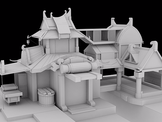 3D游戏房屋建模