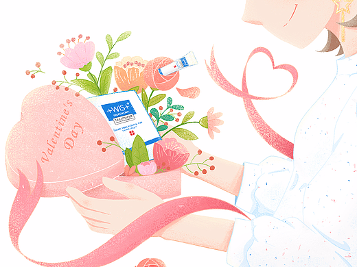 七夕情人节插画