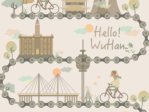 hello，wuhan！-城市推廣周邊-（個(gè)人主頁-ZMjMwMDI5NDA=） - 生活用品 - 站酷設(shè)計(jì)師apeipei原創(chuàng)素材 - 站酷ZCOOL