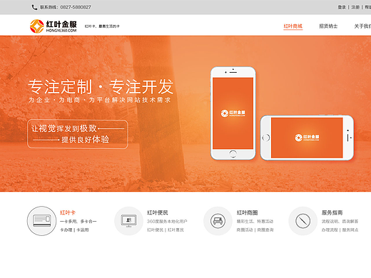 红叶金服官网设计