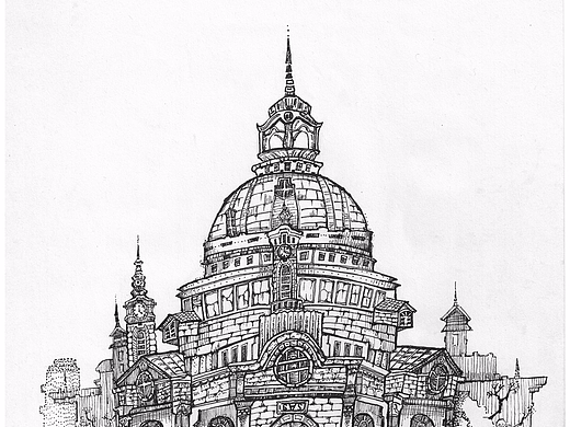 教堂临摹（个人主页-ZMjM2OTQ4Njg=） - 创作习作 - 站酷设计师吧啦吧啦哼哼哼原创素材 - 站酷ZCOOL