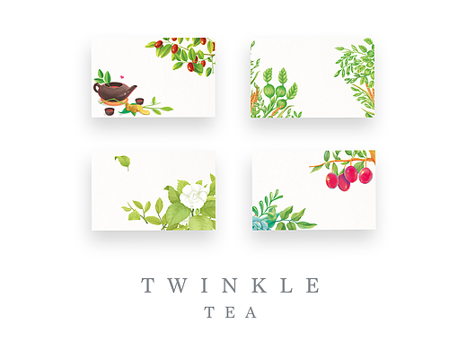 Twinkle tea 茶饮料插画包装