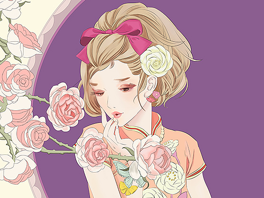 2017-妇女节插画（个人主页-ZMjIzMDc0MzI=） - 创作习作 - 站酷设计师莉莉安_公子秤原创素材 - 站酷ZCOOL