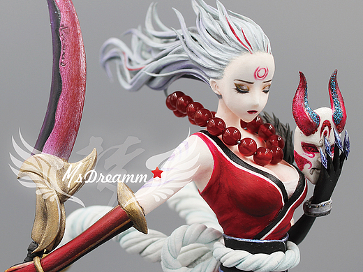 MsDreamm 腥红之月戴安娜 皎月女神手办lol模型周边
