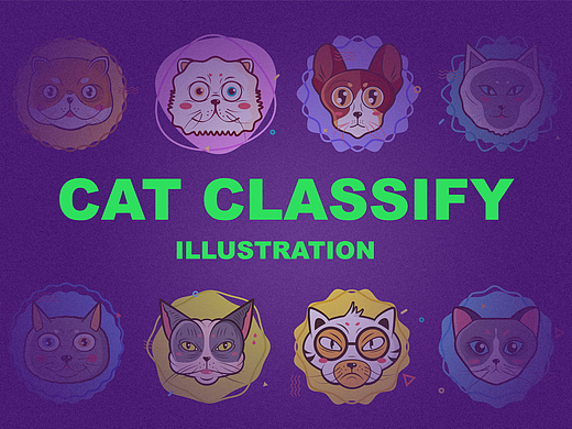 【插画】CAT CLASSIFY猫咪集合 \ 01