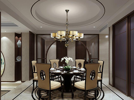 建业海马九如府200平新中式风格别墅装修需要多少钱