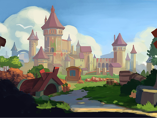 欧洲风格单体建筑|插画|游戏原画|加加汪 - 原创作品 - 站酷 (zcool)