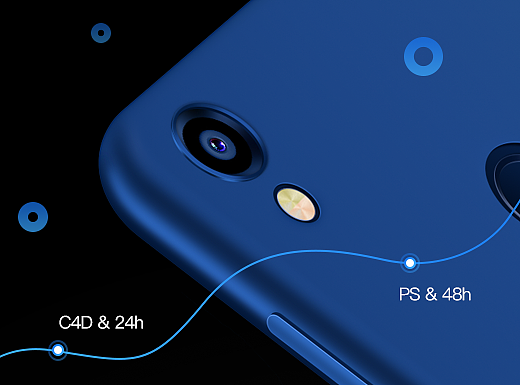 手机软壳销售页面策划详情页设计C4D建模作品