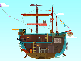 扁平插畫(huà)界面練習(xí)