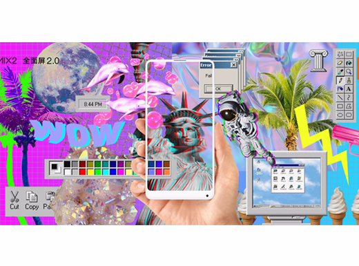 小米MIX2全面屏2.0 | 蒸汽波_Tio__lab-站酷ZCOOL