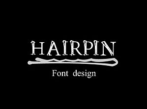 发夹 - 字体设计