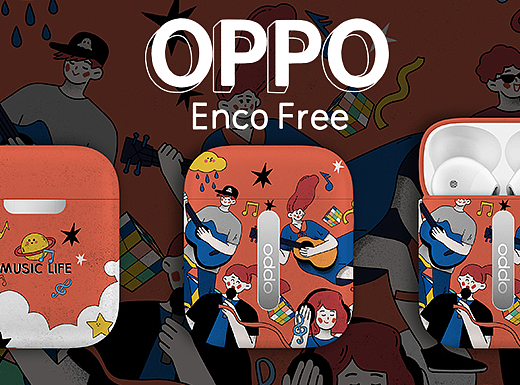 OPPO Enco Free 耳机套设计-music life