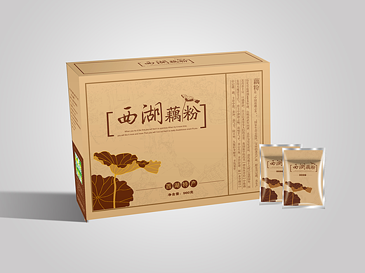 济宁包装设计标识标识LOGO设计《西湖藕粉》
