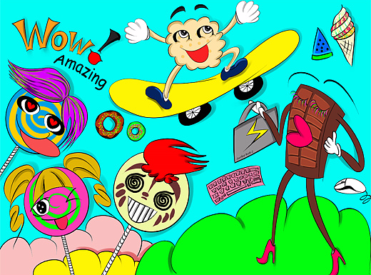 吃货 前方高能（个人主页-ZMjU0MTc5MDQ=） - 图案 - 站酷设计师时尚的熊原创素材 - 站酷ZCOOL