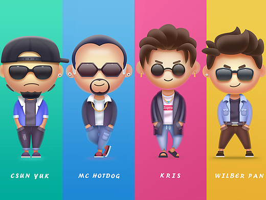 中国有嘻哈 我觉得OK 制作人篇（个人主页-ZMjM1MTMwMDA=） - 创作习作 - 站酷设计师Abenx原创素材 - 站酷ZCOOL